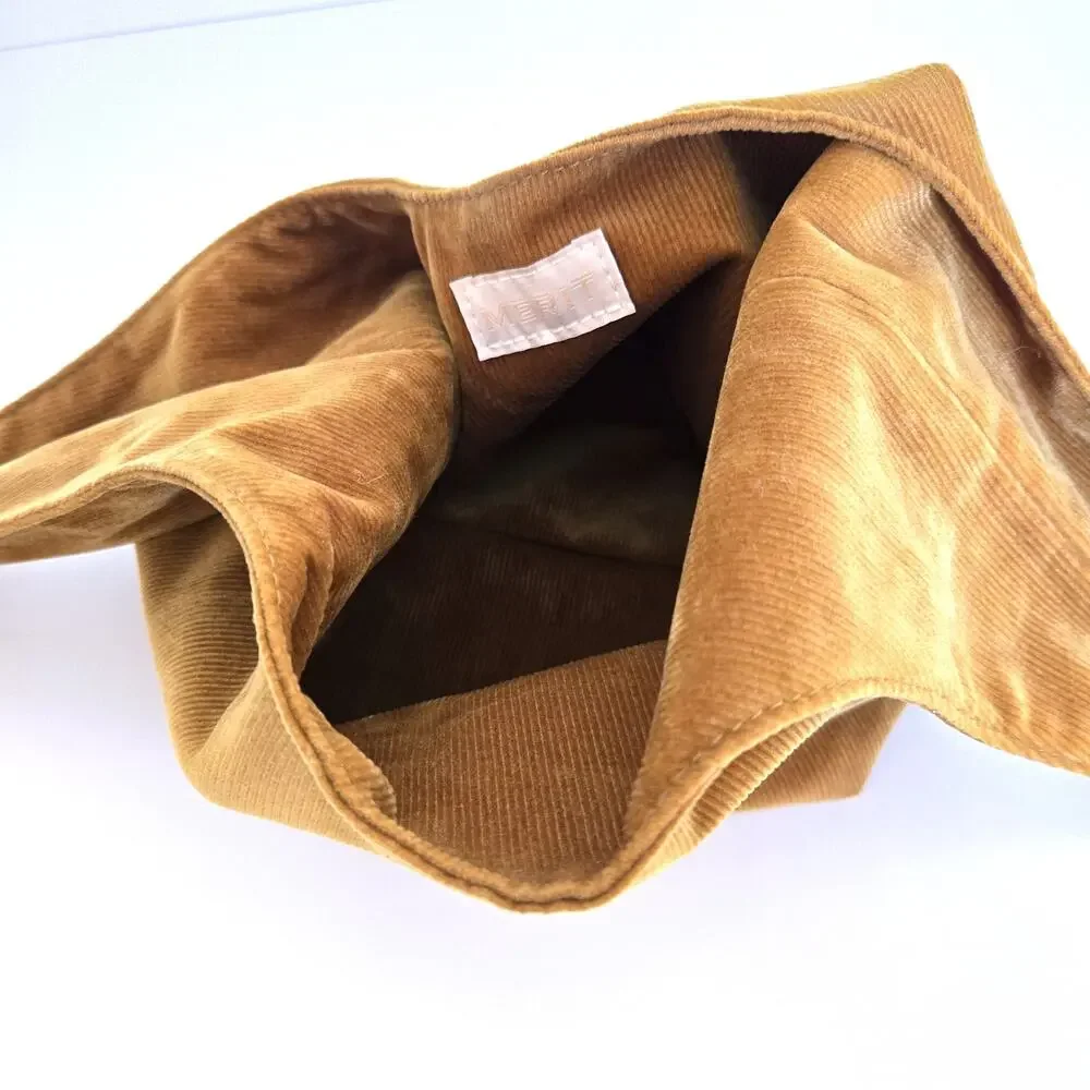 Merit Knot Tie Cosmetic Bag Caramel Corduroy Tan